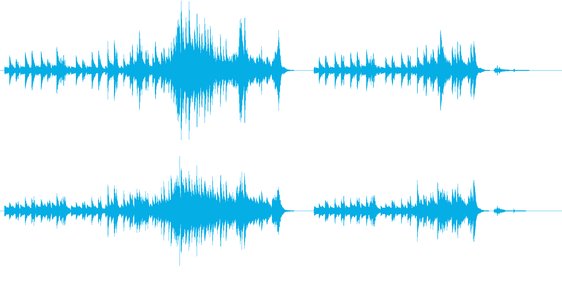 即興的でかっこいいピアノのオリジナル曲の再生済みの波形