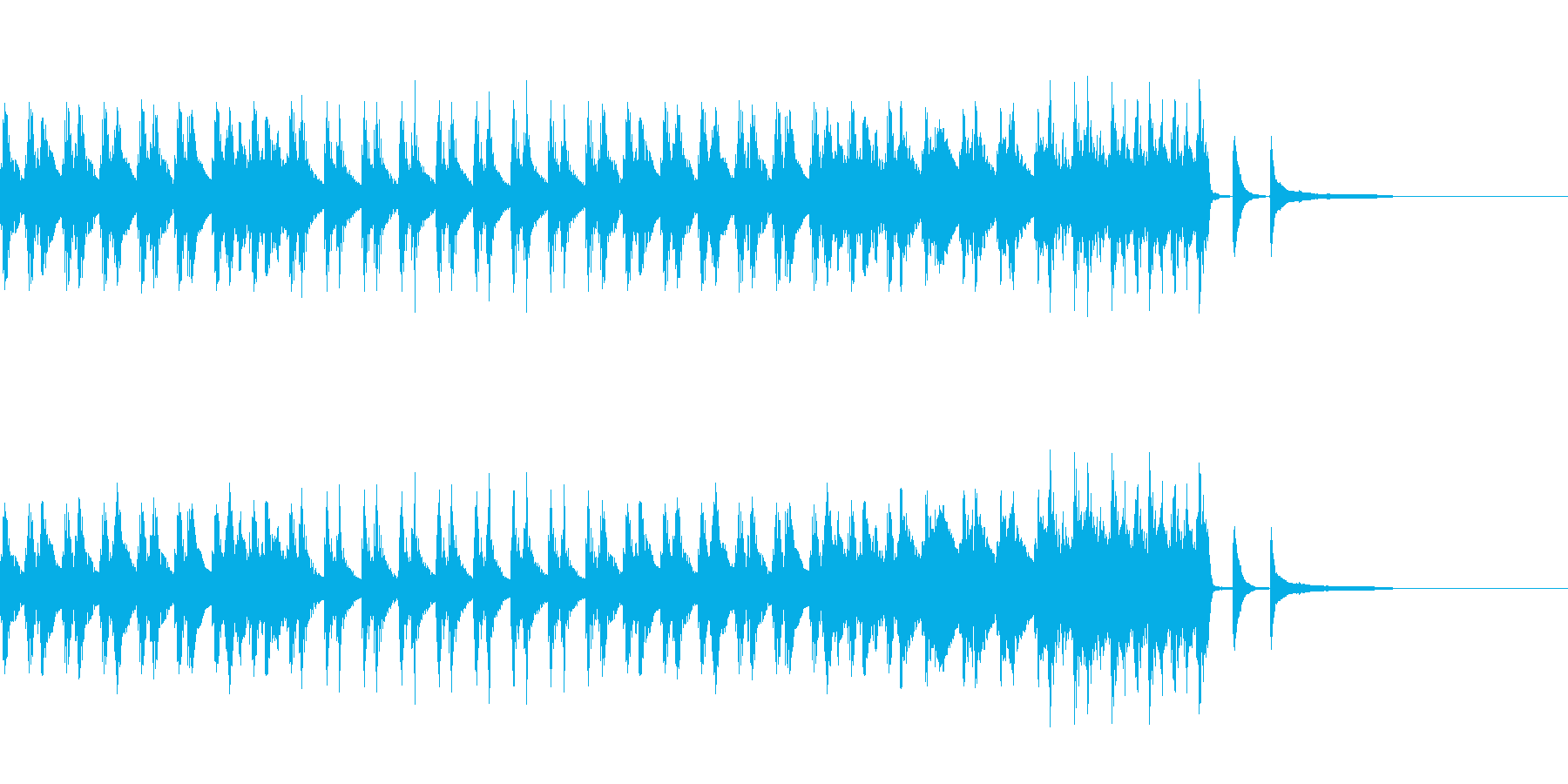 着信音、お知らせ音、アラーム音の再生済みの波形