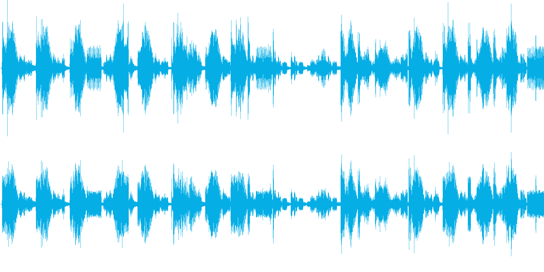 リズミックなイメージをした楽曲です。の再生済みの波形