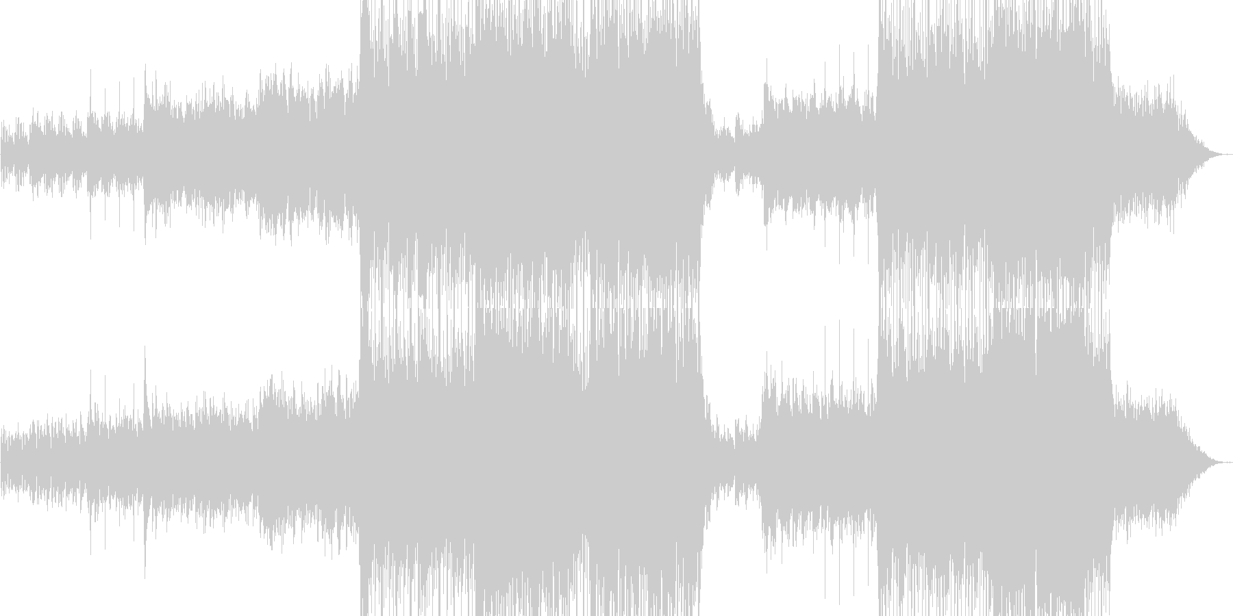 極寒の地のオーロラをイメージした曲の未再生の波形