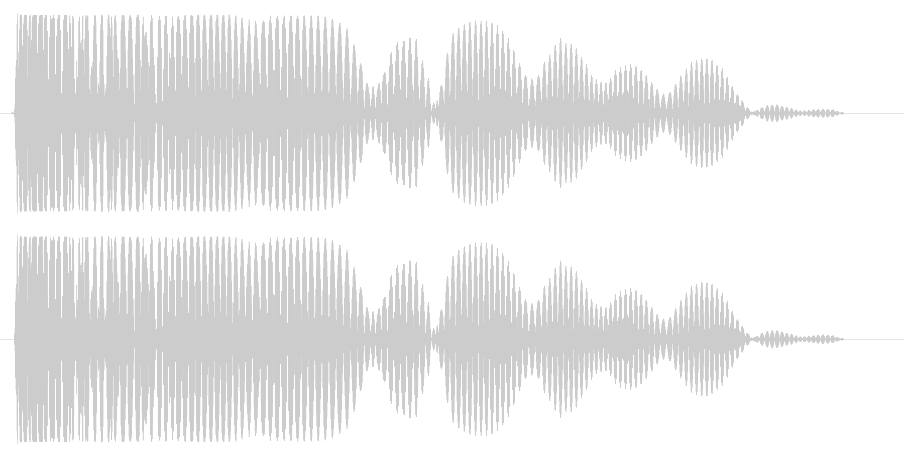 ドーン(心に響く爆発音)の未再生の波形