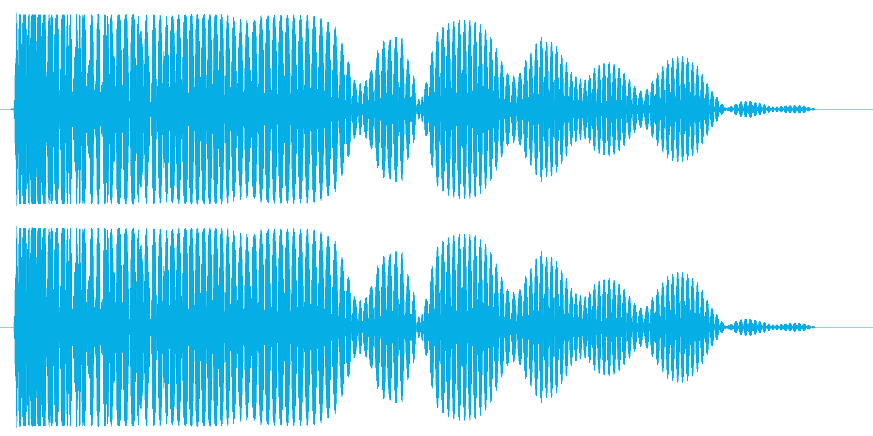 ドーン(心に響く爆発音)の再生済みの波形