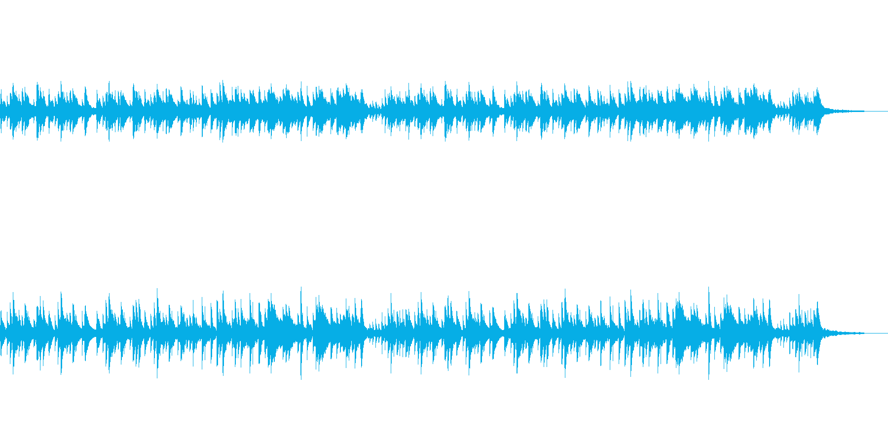 怪しさと切なさが織り合わされた曲の再生済みの波形