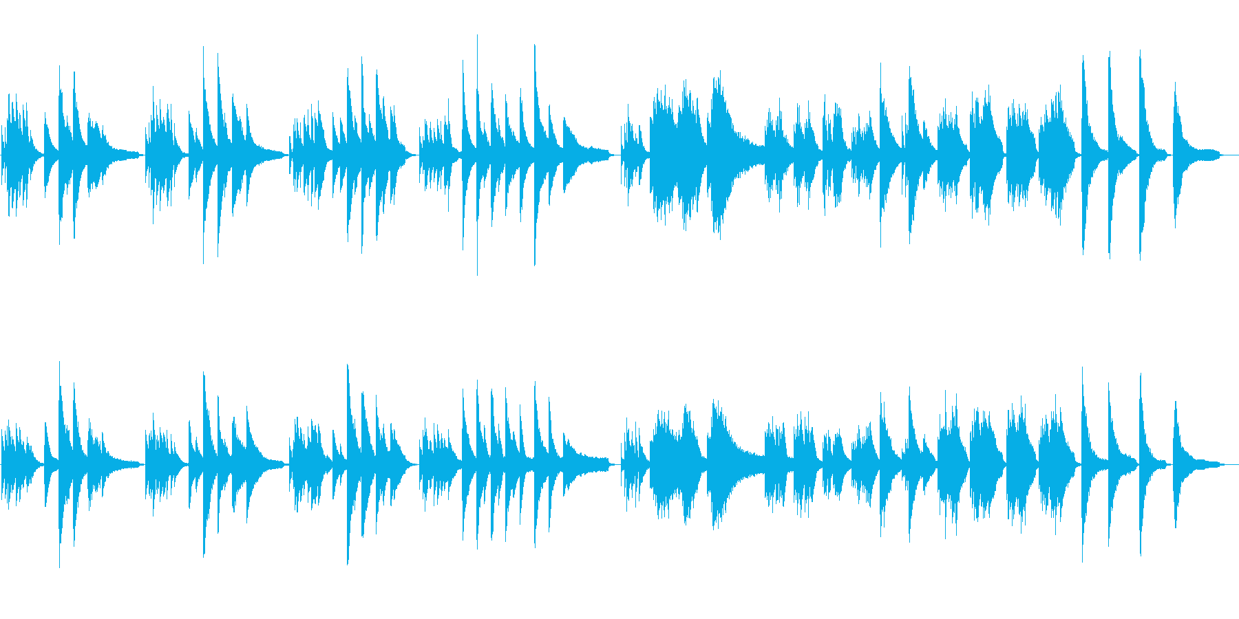 ピアノソロの鬱な曲想_filterなしの再生済みの波形
