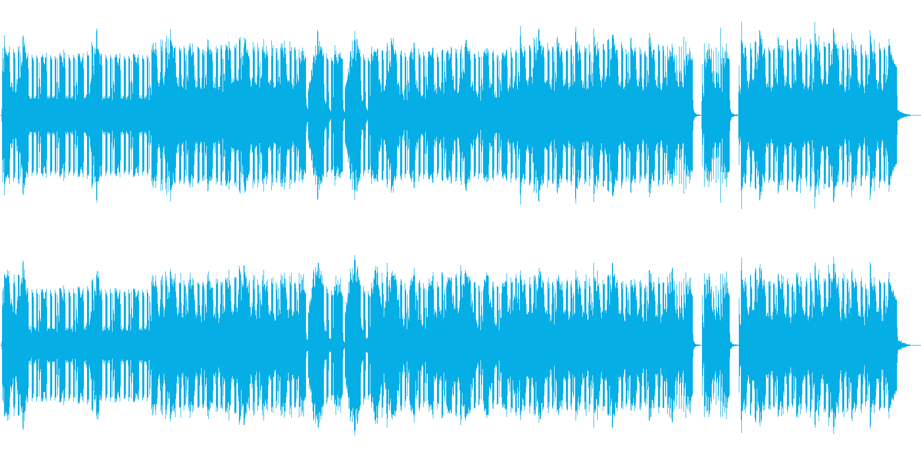 近未来的でシャープさが魅力の曲の再生済みの波形