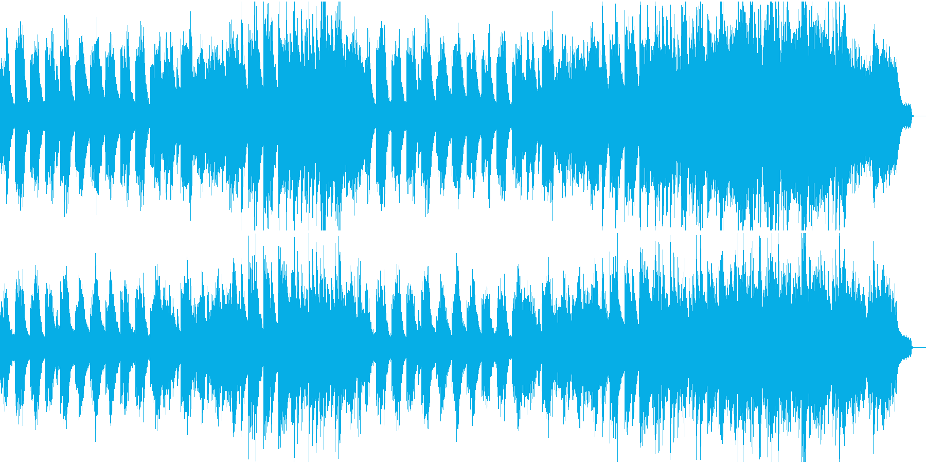 旋律を主体としたピアノ曲の再生済みの波形