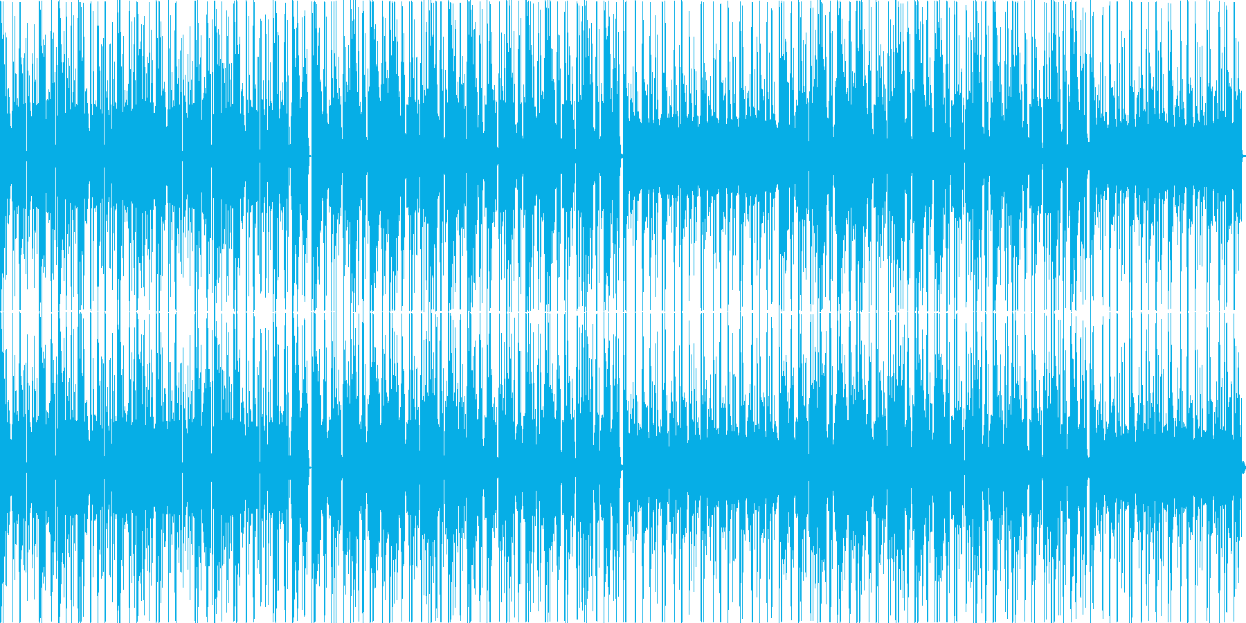 ハードボイルドな雰囲気のクールなテクノの再生済みの波形