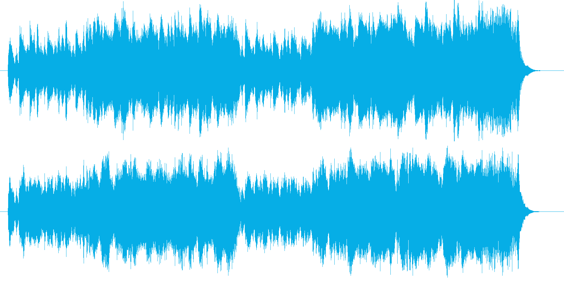 明るく新鮮で瑞々しいオーケストラの曲の再生済みの波形