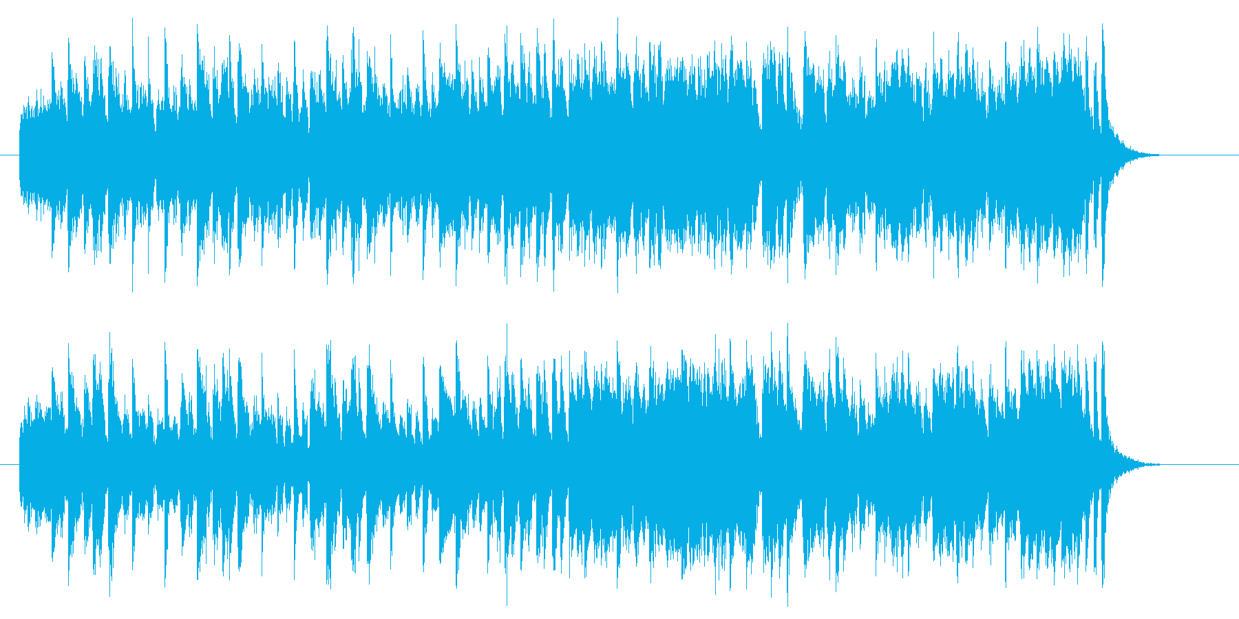 疾走感のあるフュージョンのジングル曲の再生済みの波形