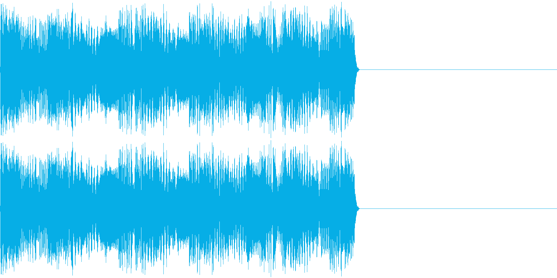 サイバーな機械電子音の再生済みの波形