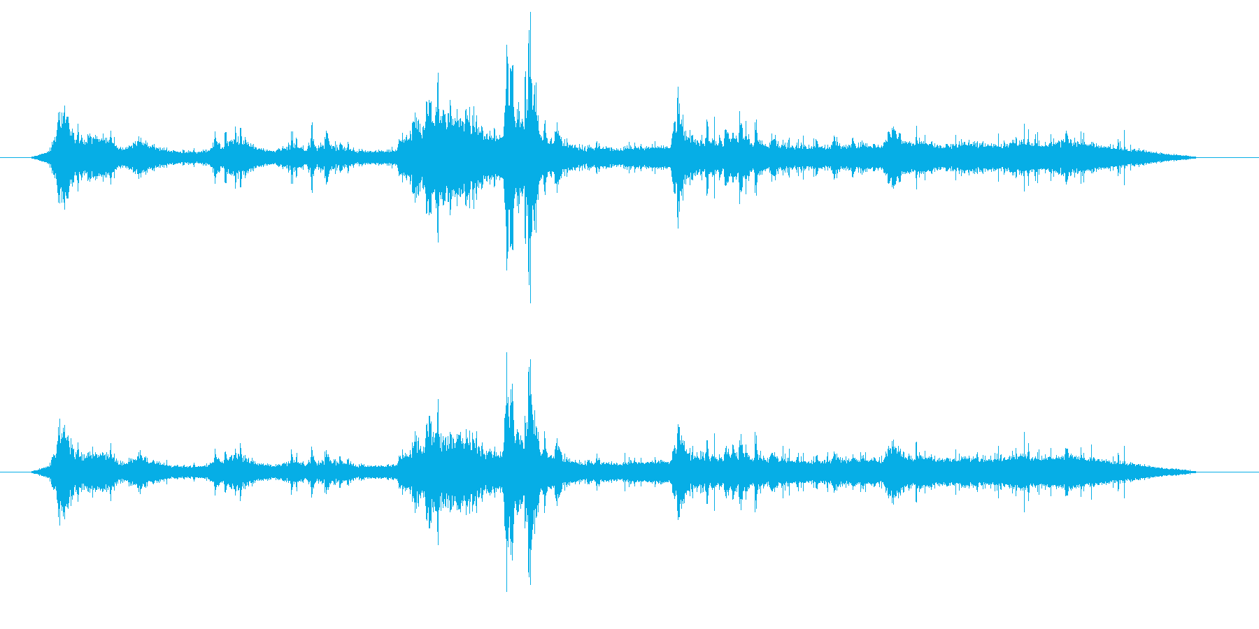 雷の音ですの再生済みの波形