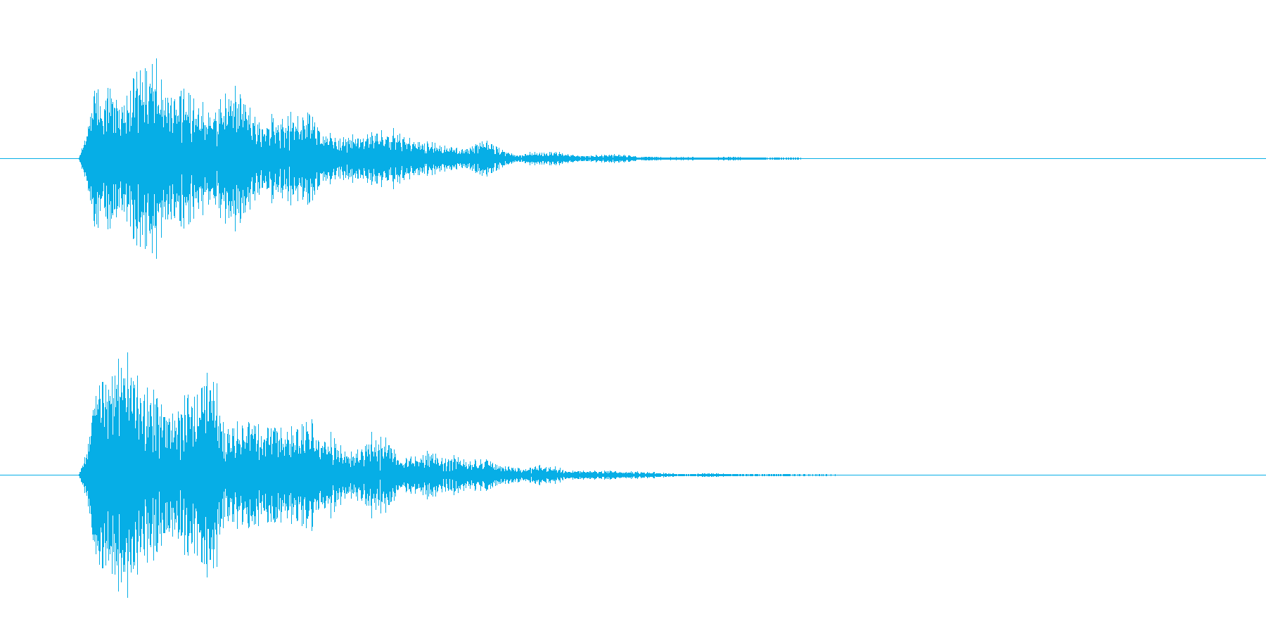 短いボタン音です。OKボタンなど、肯定…の再生済みの波形