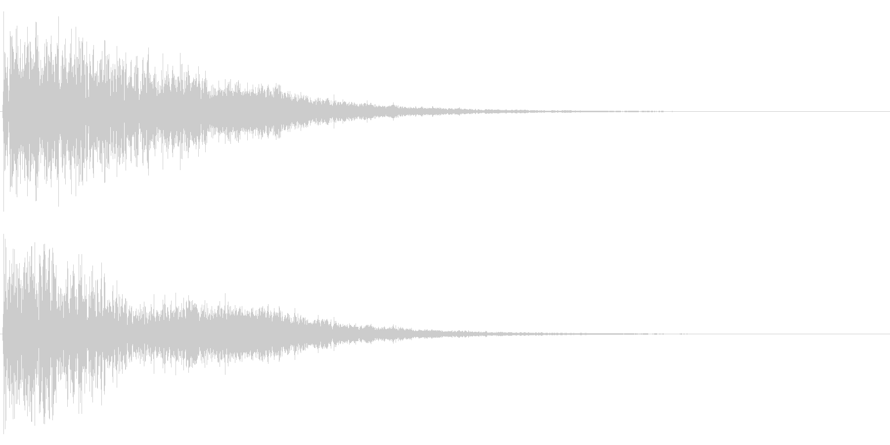 暗い雰囲気で、迫力のあるロゴ用の効果音…の未再生の波形