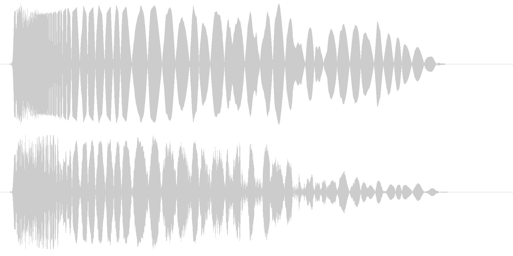 チュイン(発射の音)の未再生の波形