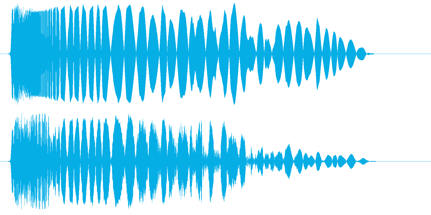 チュイン(発射の音)の再生済みの波形
