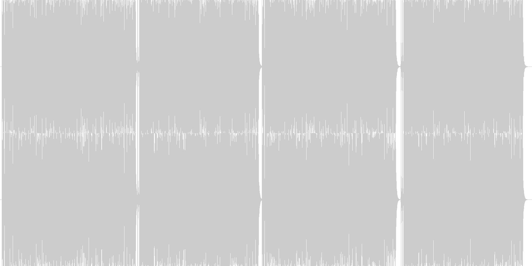 炸裂する疾走感、ヘビーでタイトなロックの未再生の波形