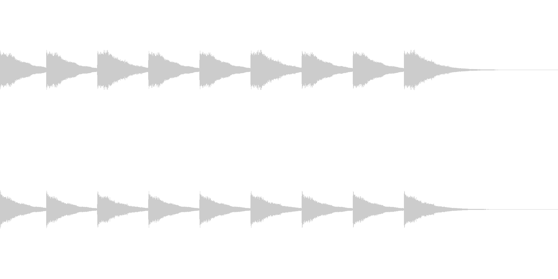 シンプルな教会の鐘の音ですの未再生の波形