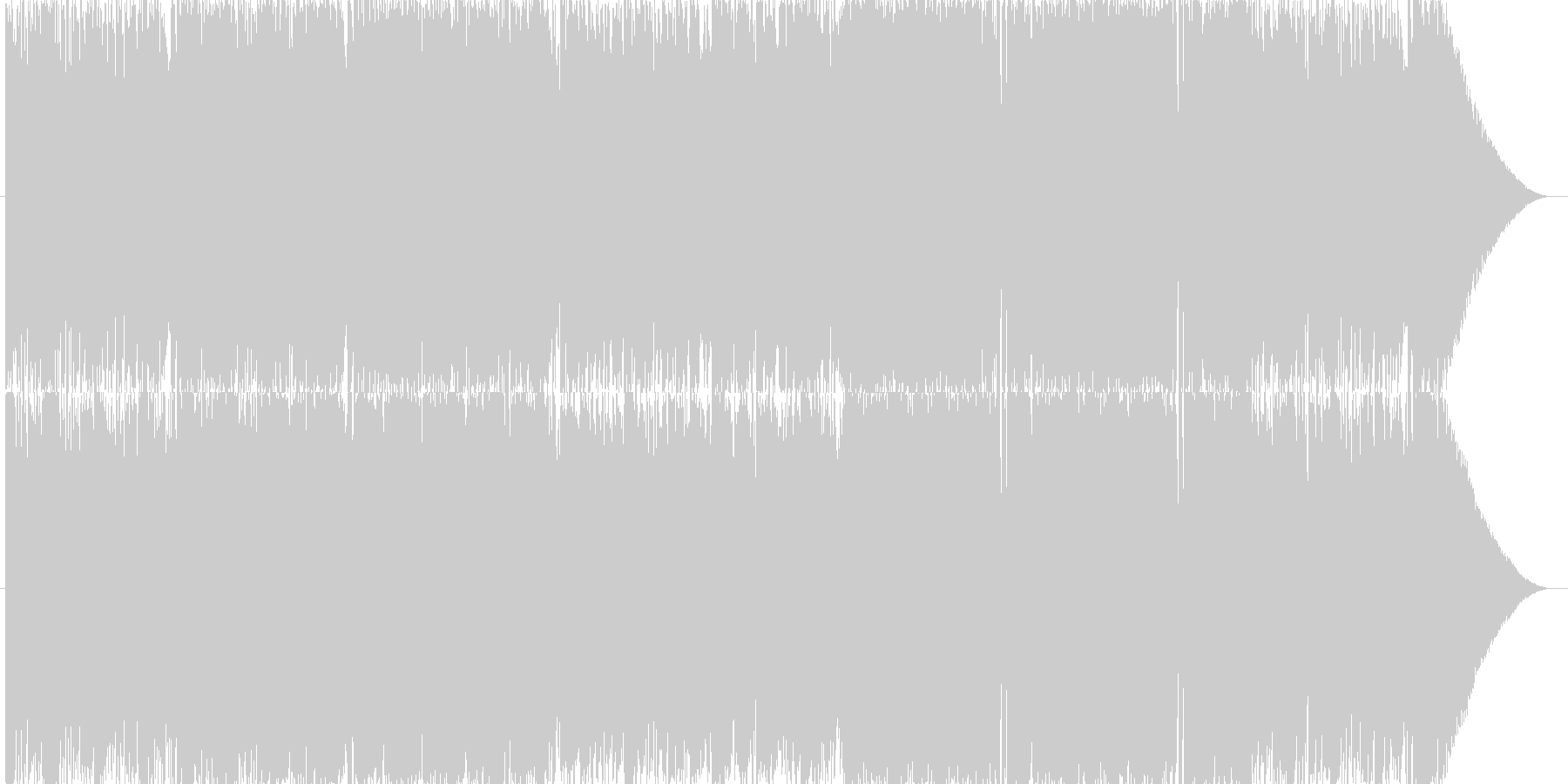 ロックでパワフルな激しい曲の未再生の波形