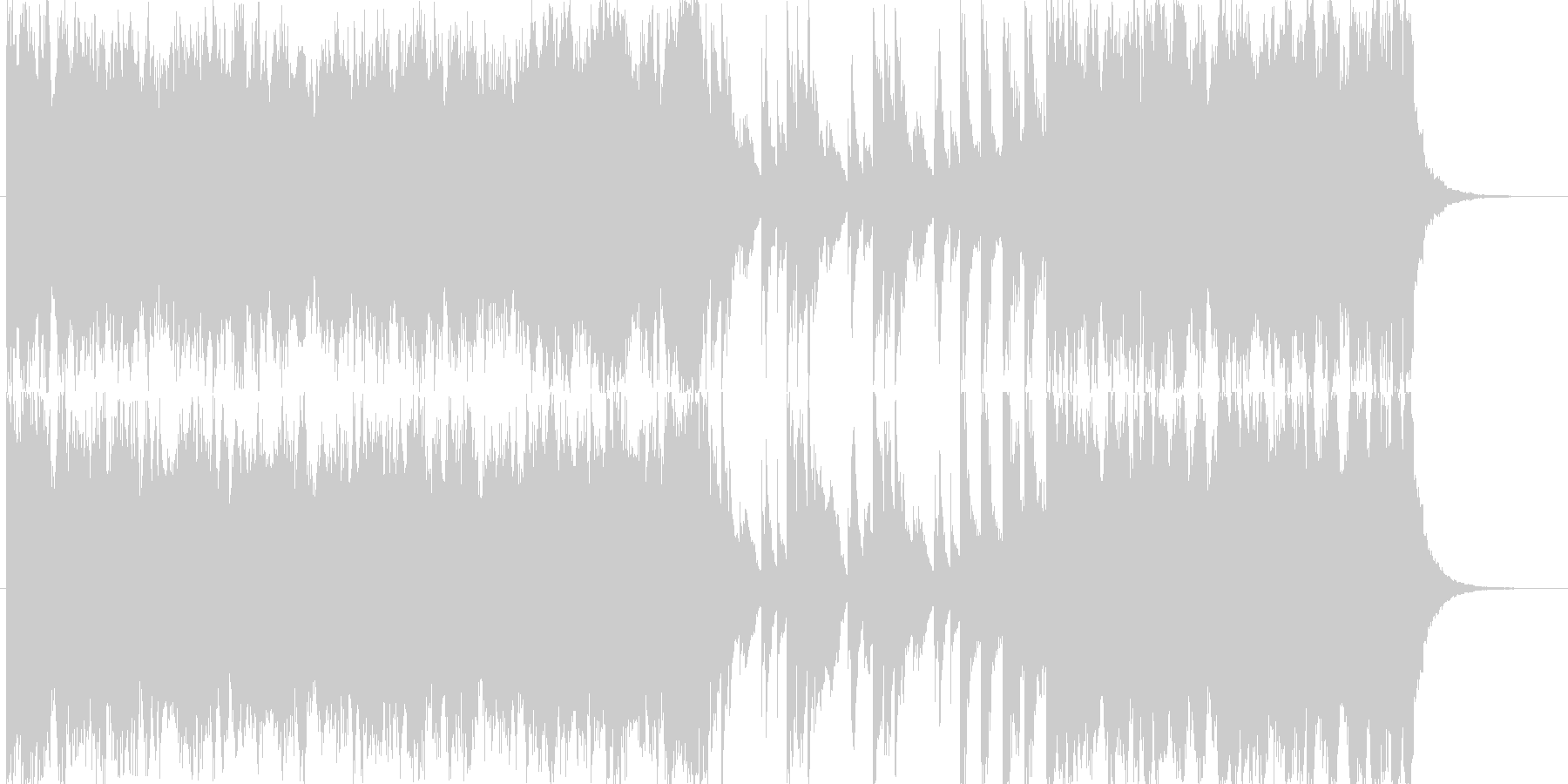 オープニングSEをイメージした明るい楽曲の未再生の波形