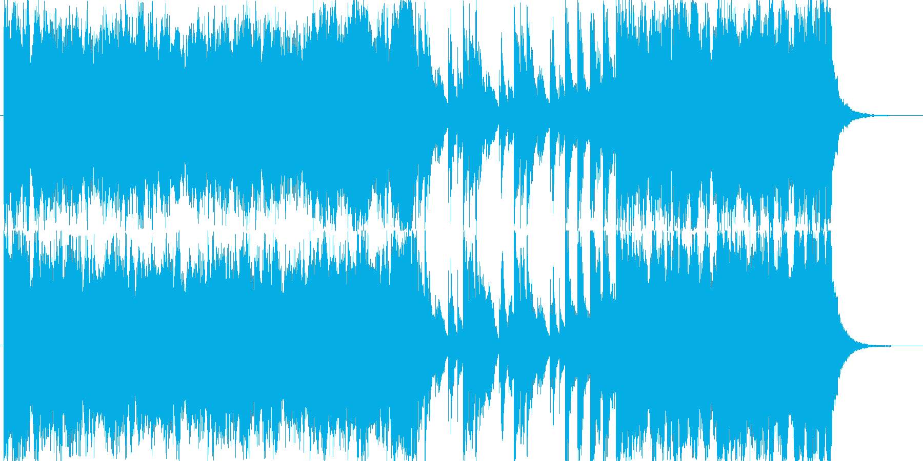 オープニングSEをイメージした明るい楽曲の再生済みの波形