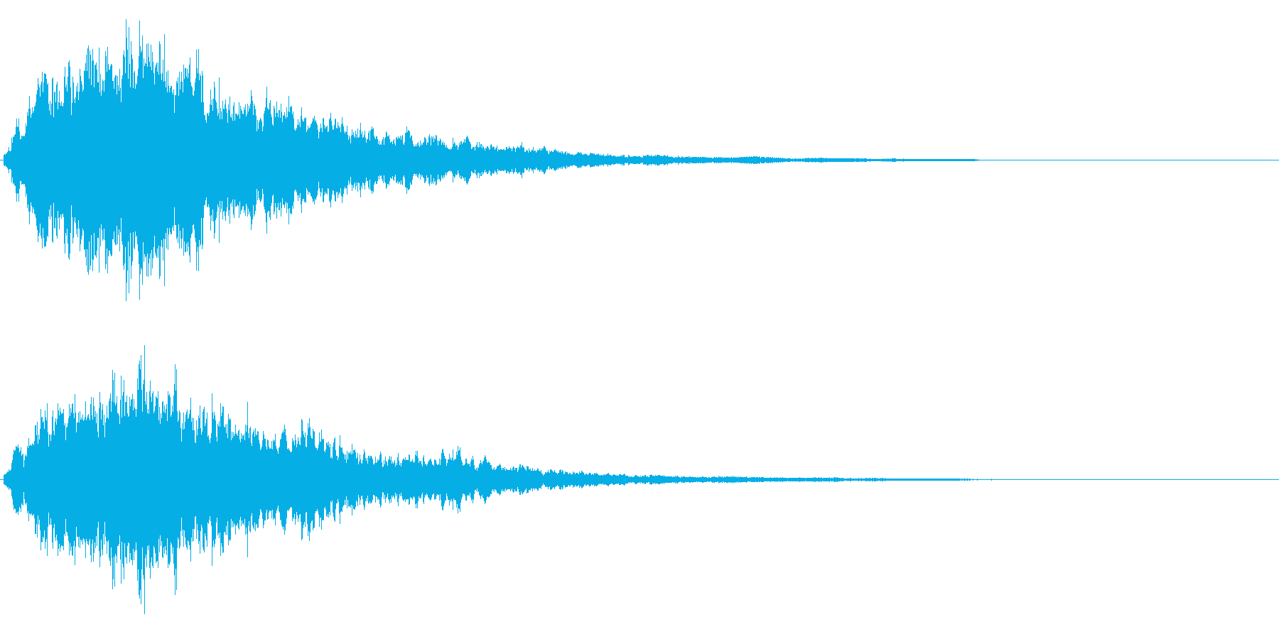 キラキラ輝く テロップ音 ボタン音01の再生済みの波形
