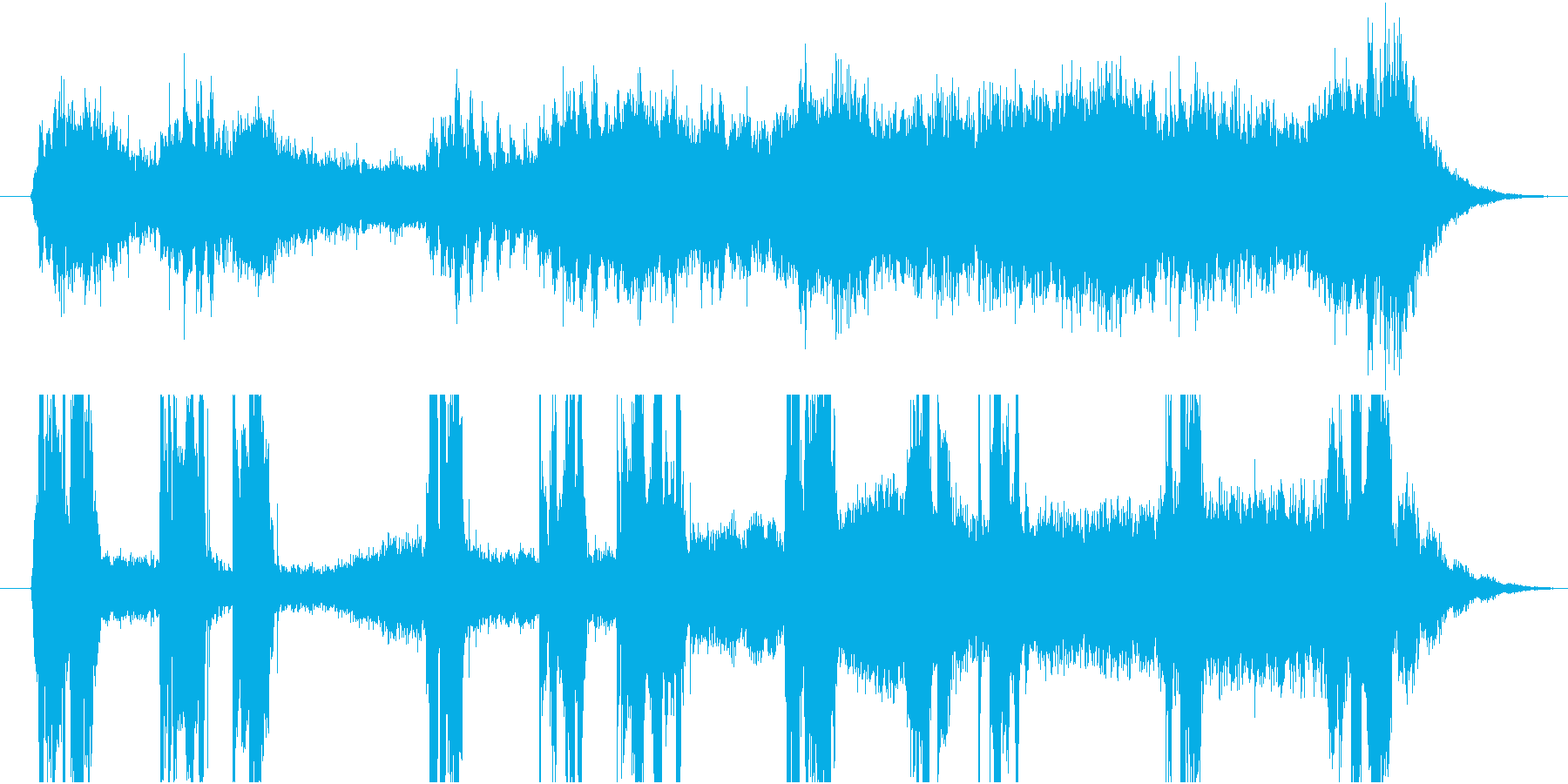 かっこいい英語でのオープニングSE OPの再生済みの波形