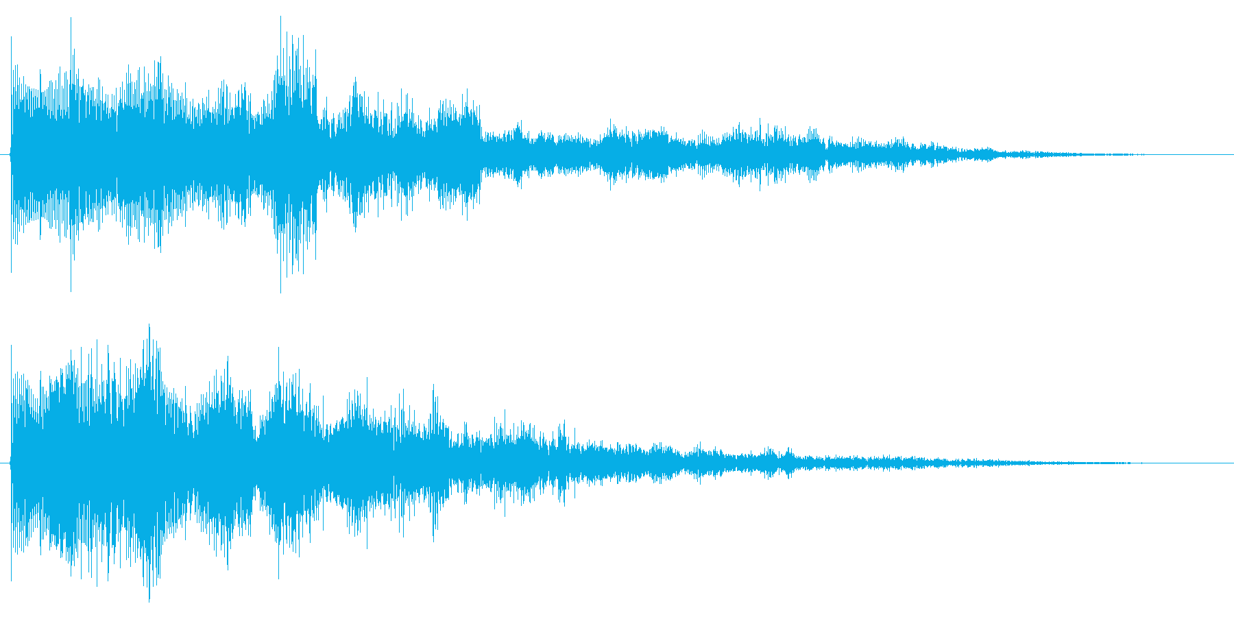 マジカルなセレクト音 決定音 クリック音の再生済みの波形