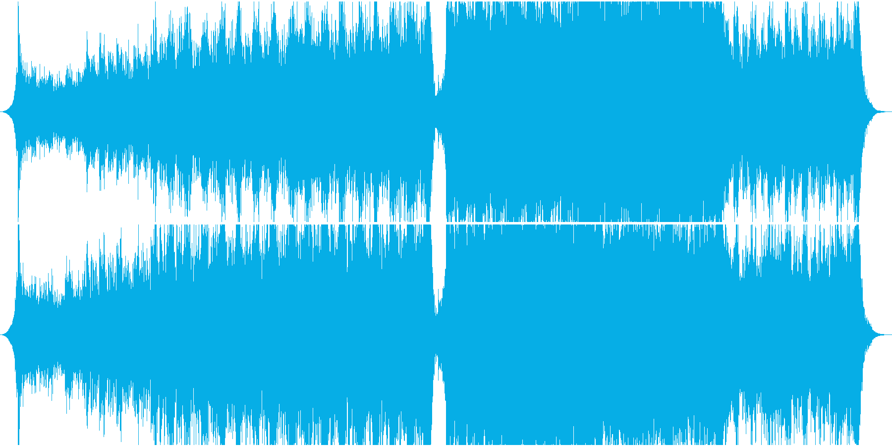 前向きでエモーショナルなオーケストラ曲の再生済みの波形