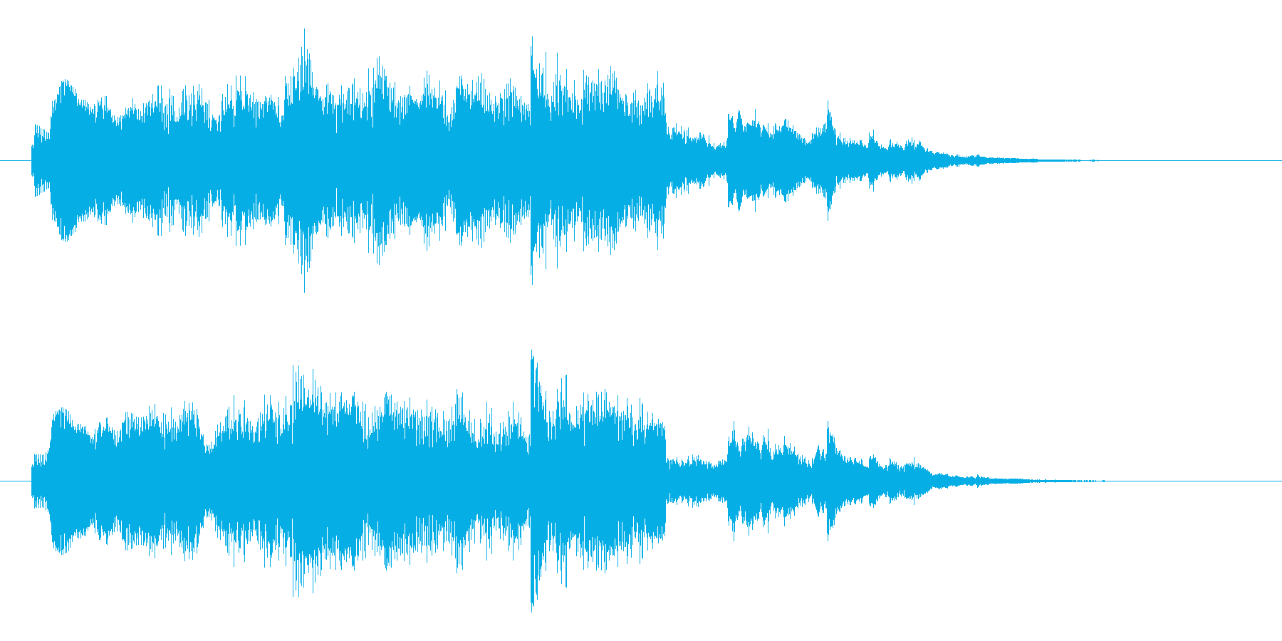 シンセ音のサウンドロゴの再生済みの波形