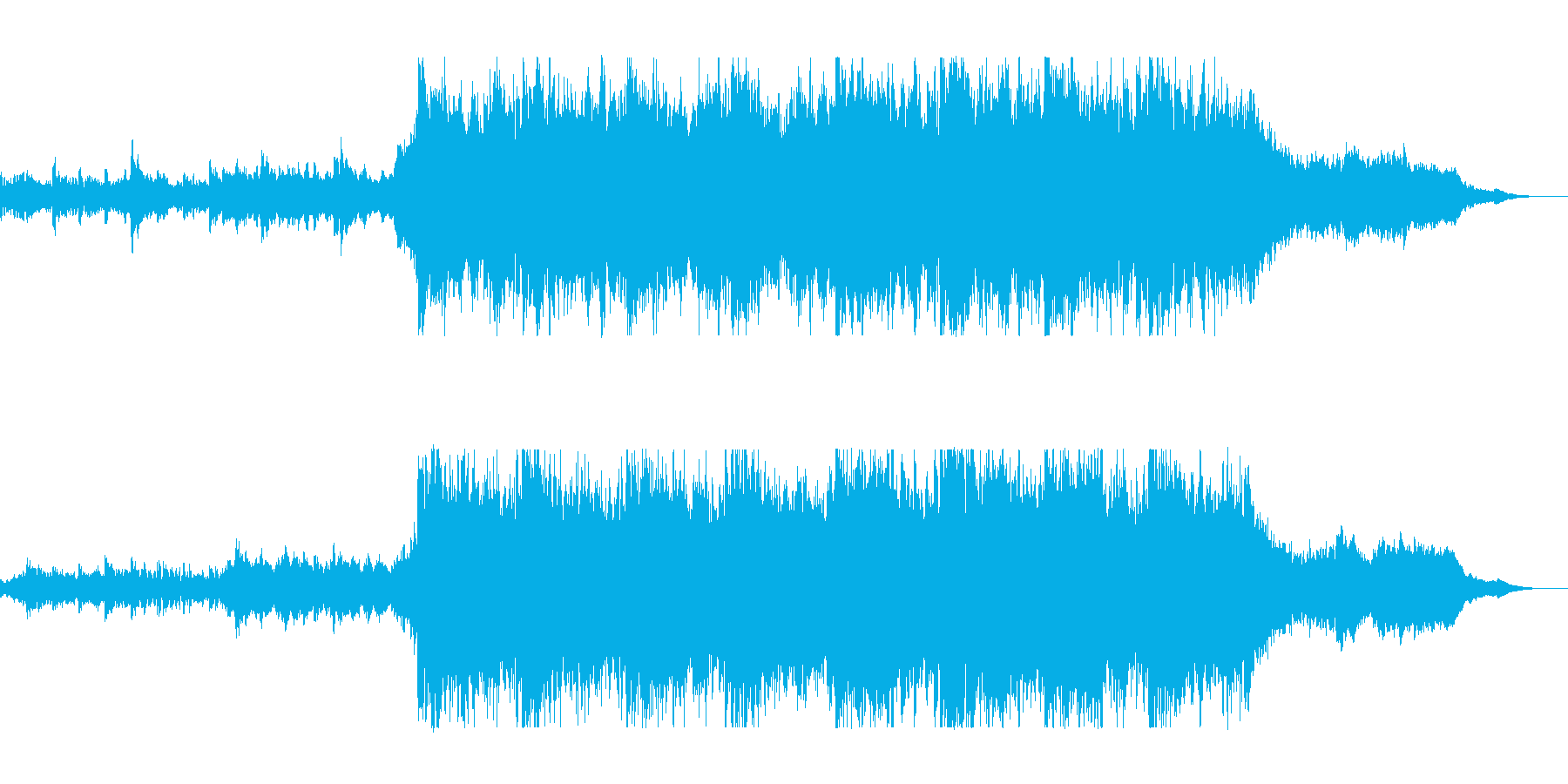 日本的な雰囲気の壮大な曲の再生済みの波形