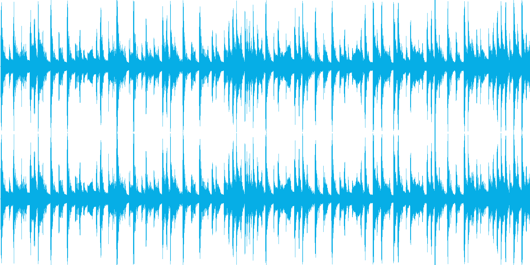 リズミックなイメージをした楽曲です。の再生済みの波形