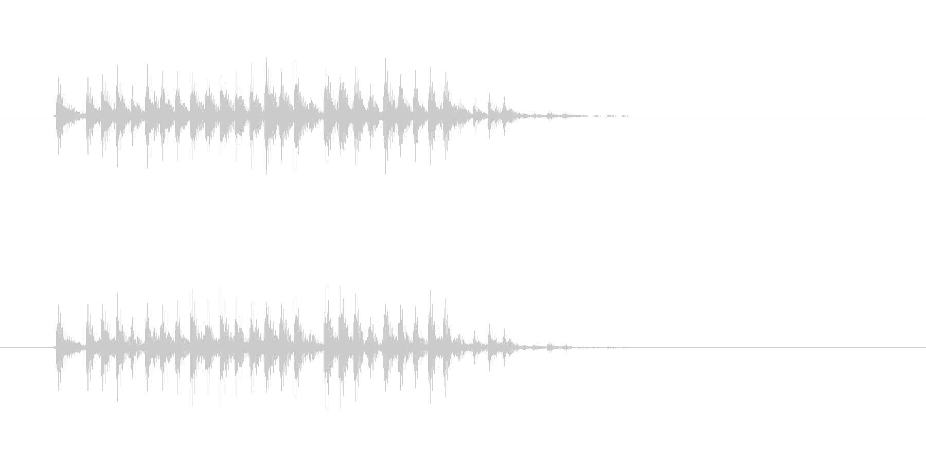 低音のリズムが走り抜けるロックの未再生の波形