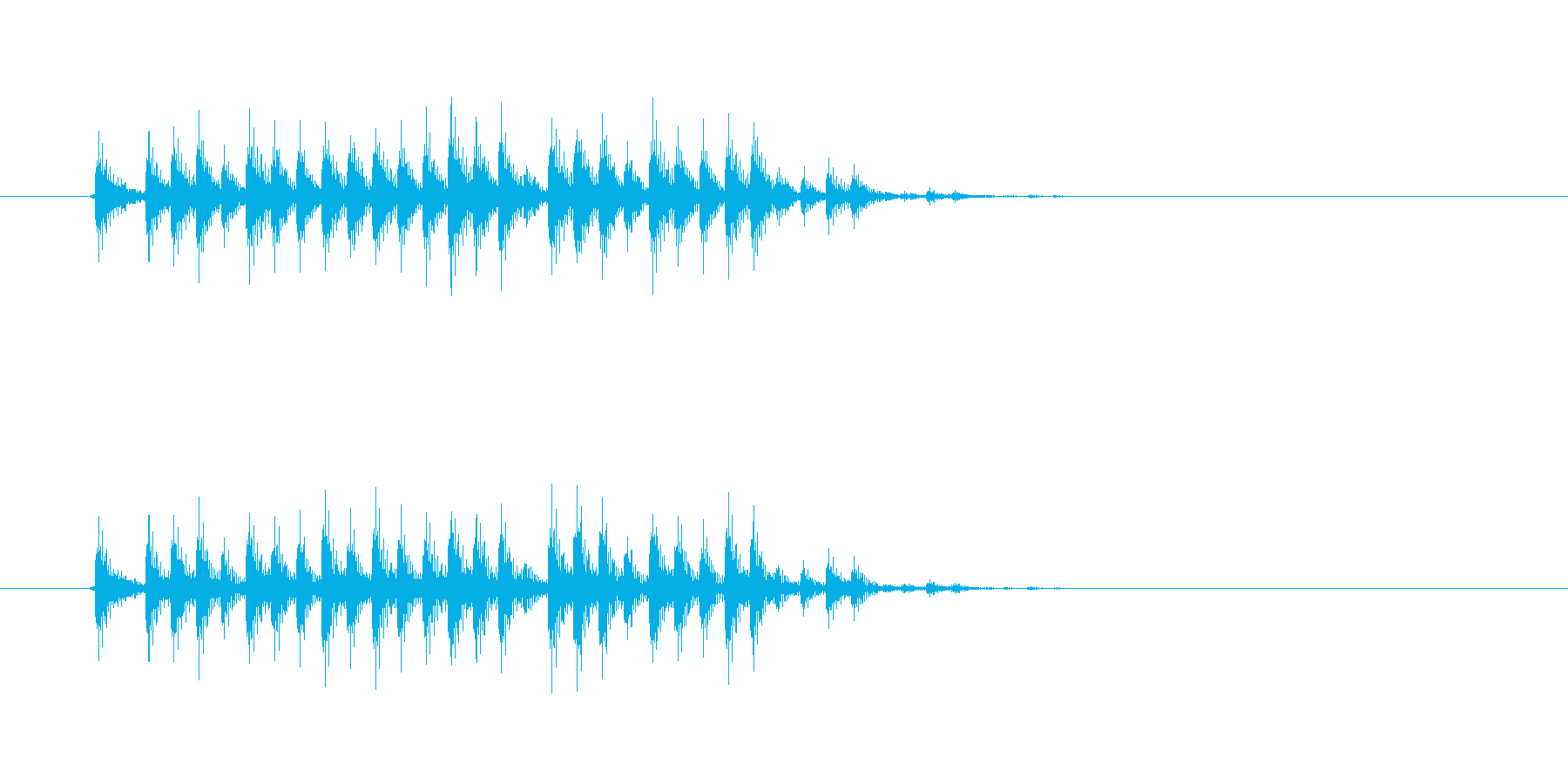 低音のリズムが走り抜けるロックの再生済みの波形