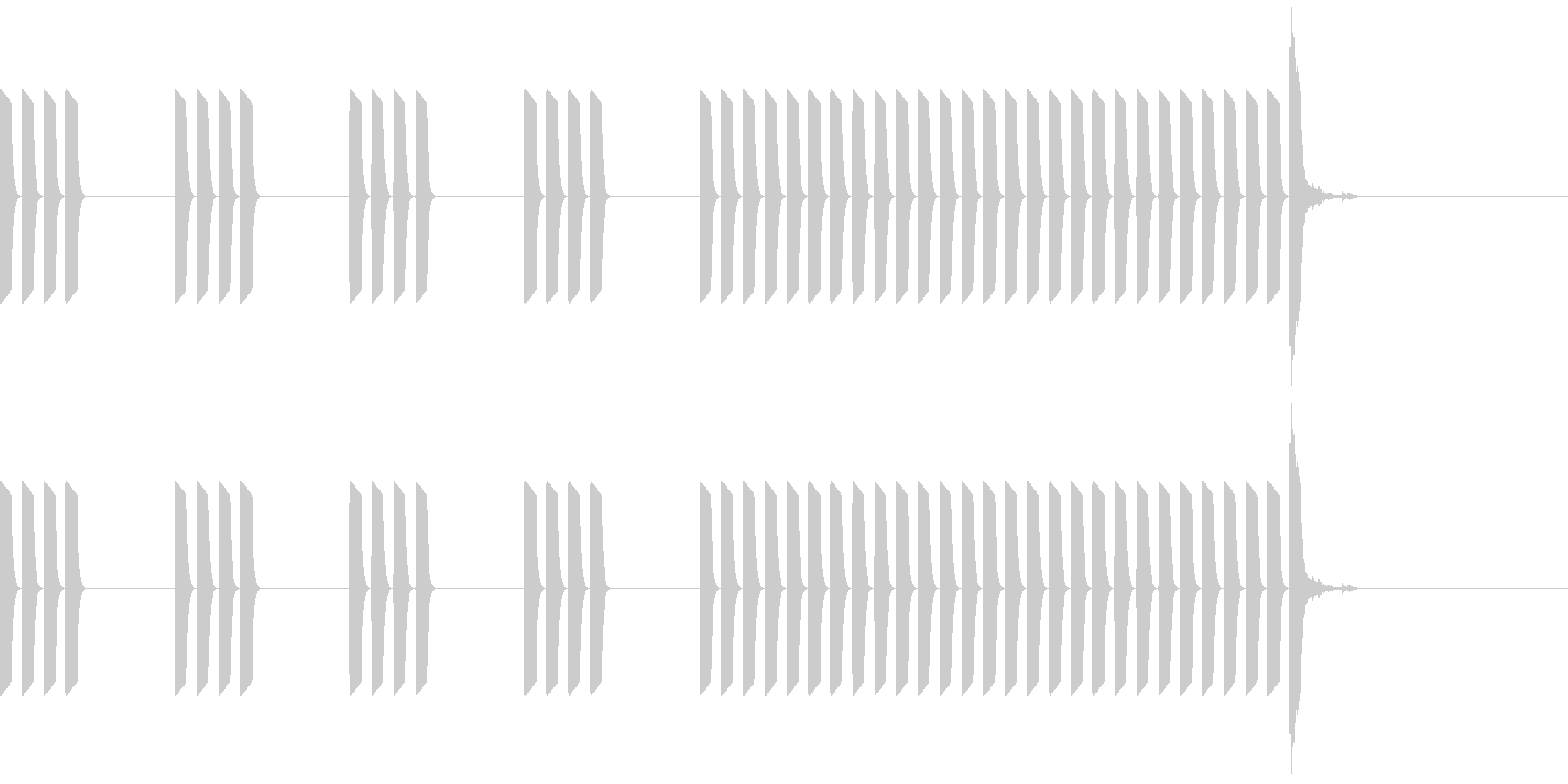 暮らしの音 デジタル目覚ましアラームの未再生の波形