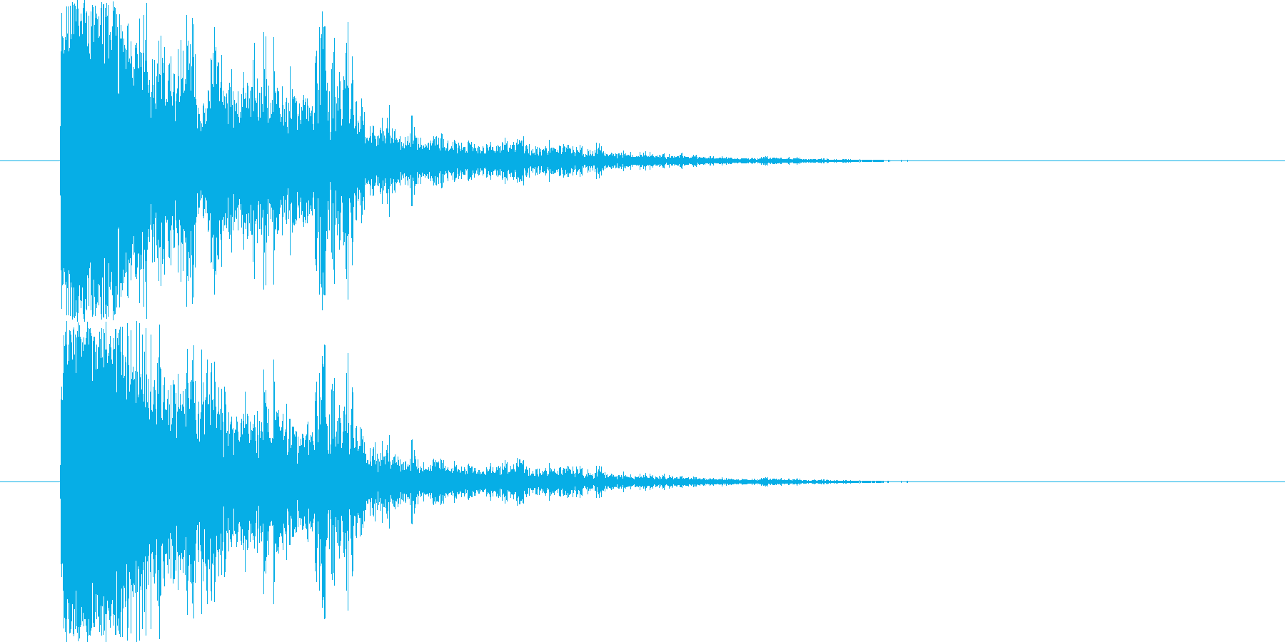 雷が落ちる音(雷の魔法・稲妻)の再生済みの波形