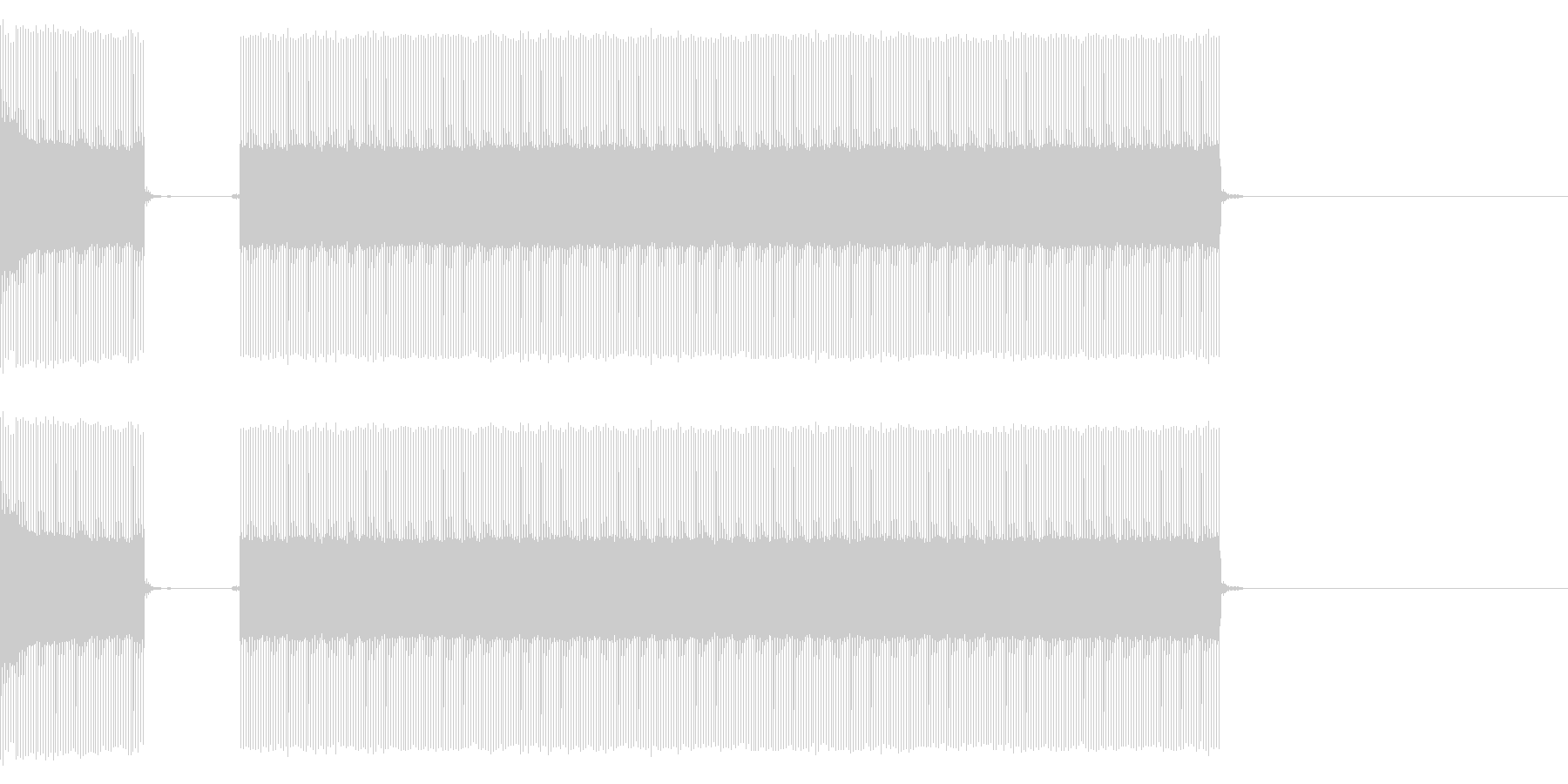 クイズなどのブブーという不正解の音ですの未再生の波形
