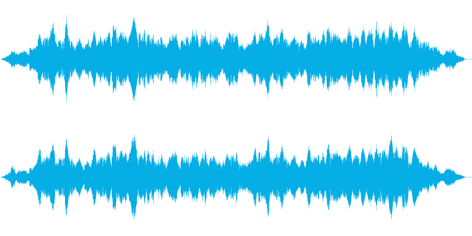中華、心情、儚くゆったりとした曲の再生済みの波形
