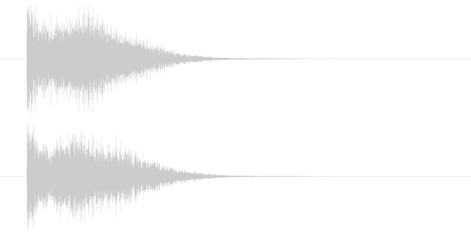 低音インパクトの未再生の波形