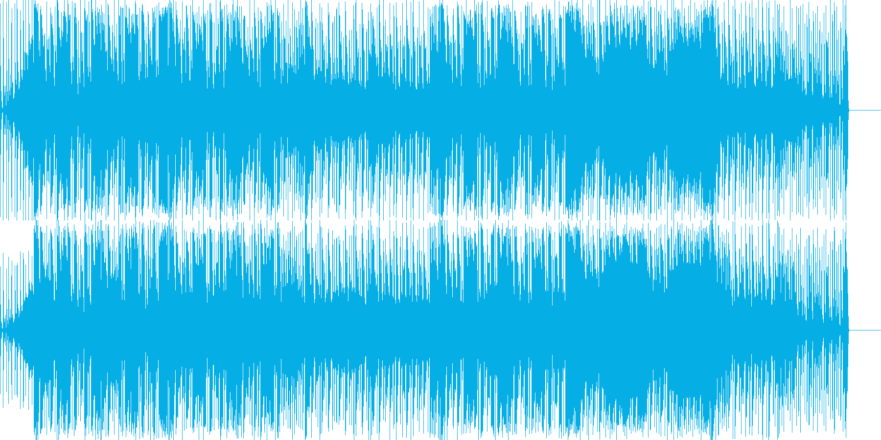 弾ける感じの明るいポップスの再生済みの波形