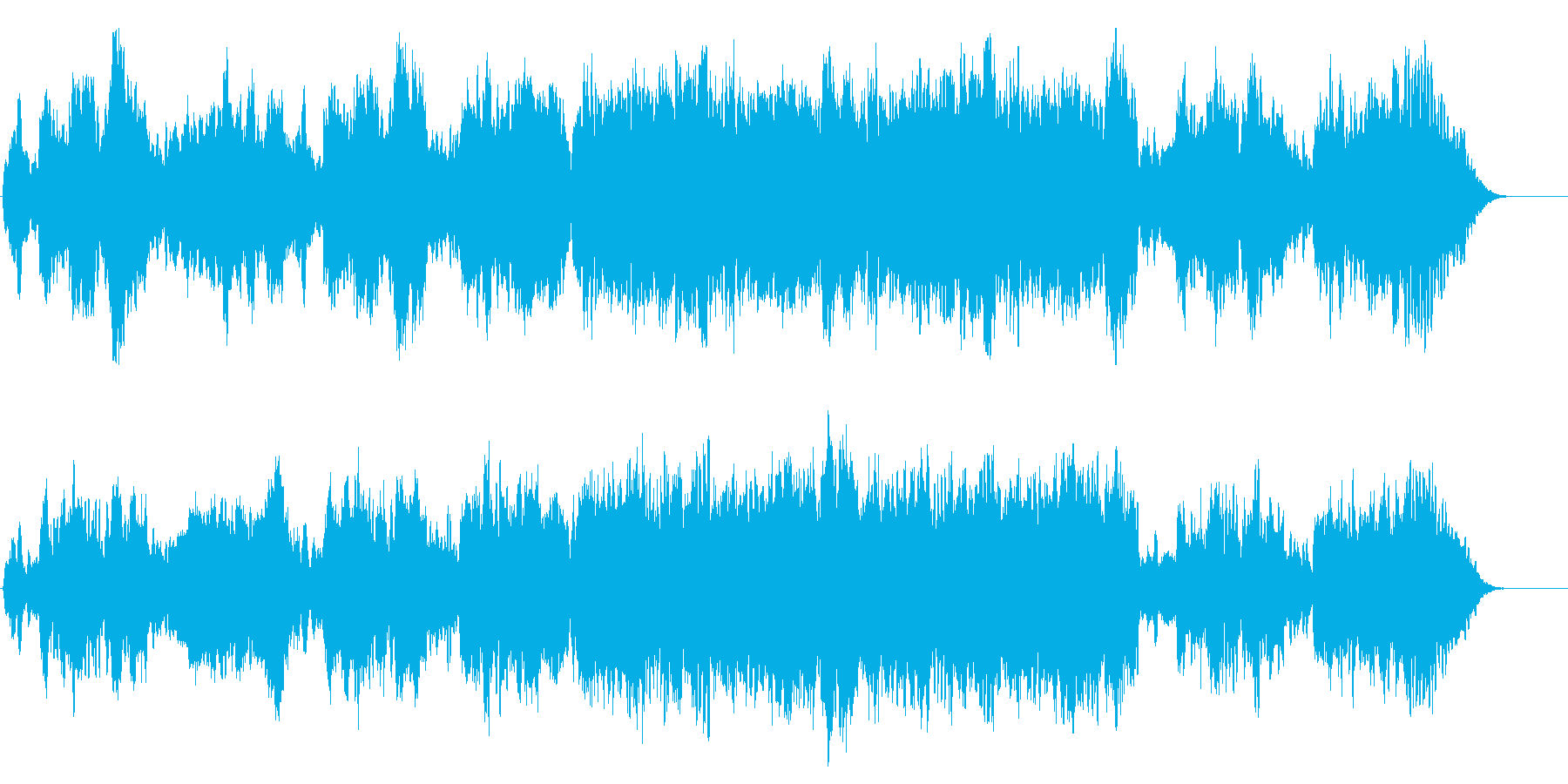 切なさの中に温かさを感じるやさしい曲の再生済みの波形