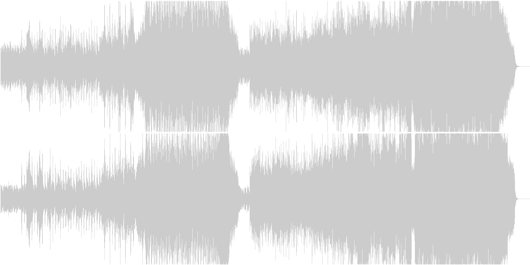 楽しい雰囲気の室内楽風の曲、映像等にの未再生の波形