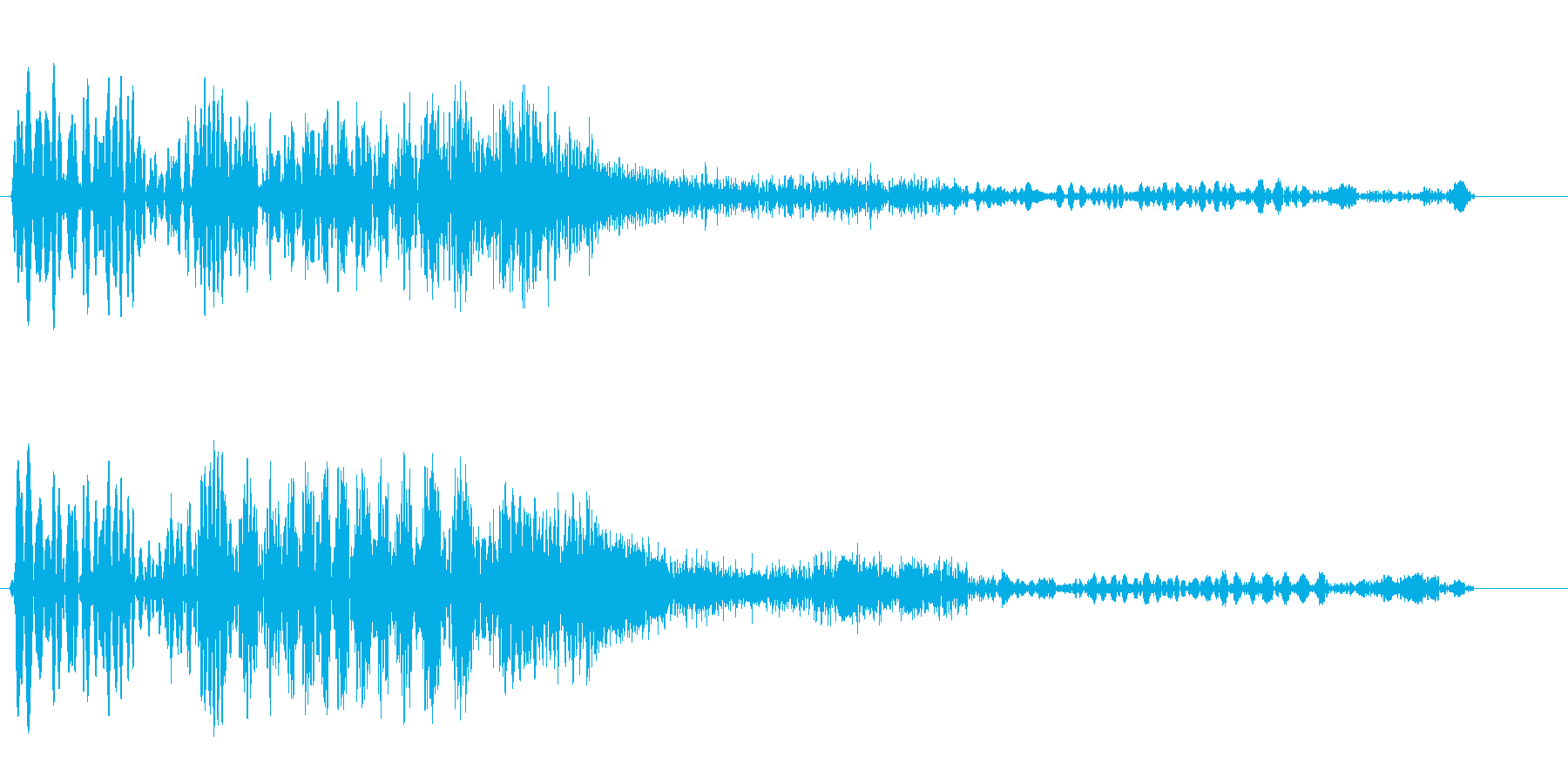 ブギュウゥンボンという機械の効果音の再生済みの波形