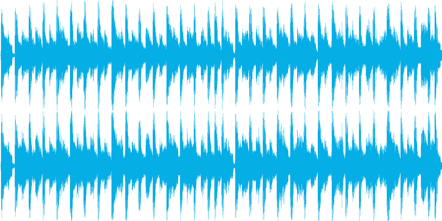 明るい雰囲気の短めのループ楽曲です。の再生済みの波形