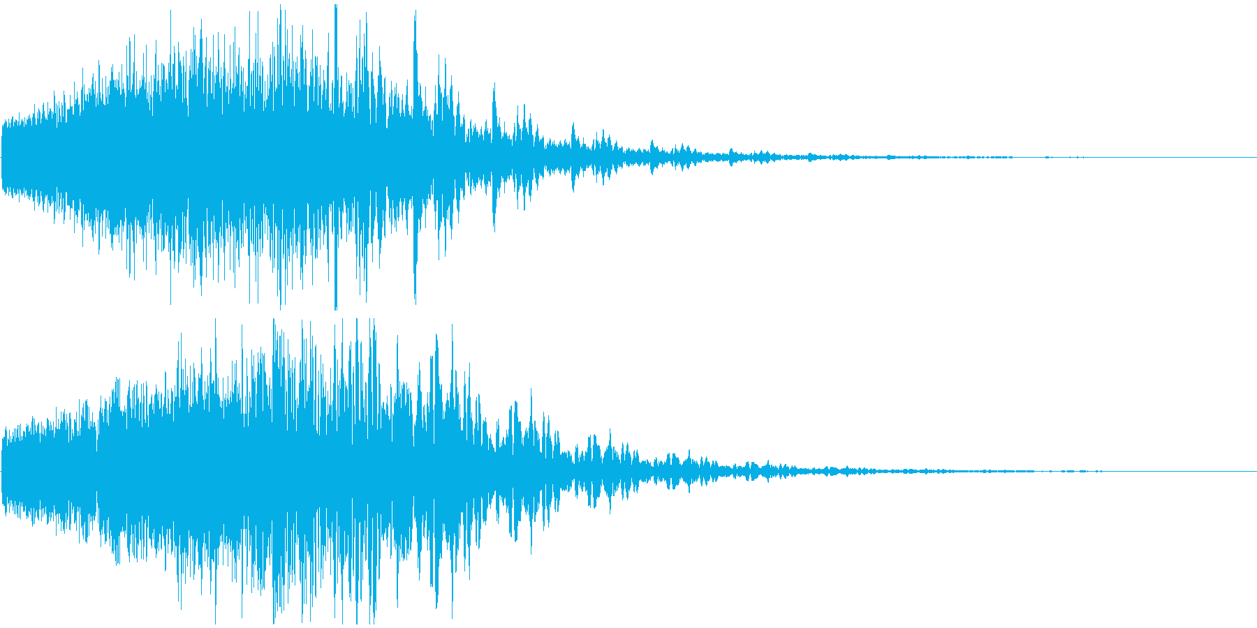 短いサイレン音の再生済みの波形