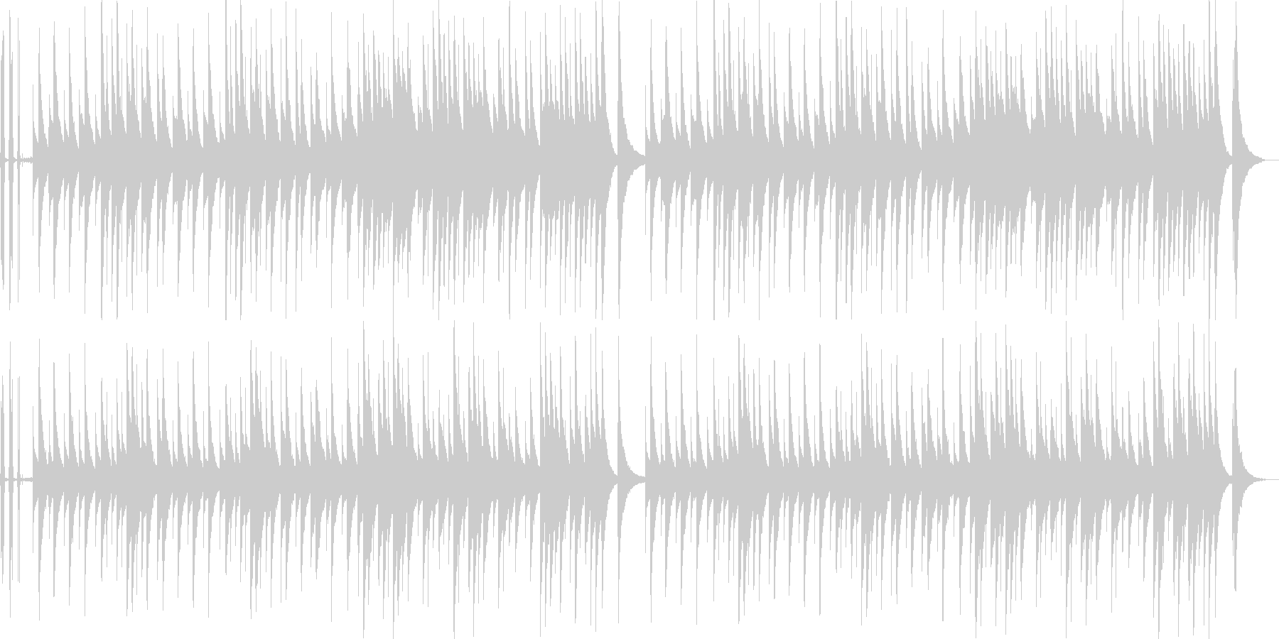 ジムノペディのオルゴール音源ネジの音付きの未再生の波形