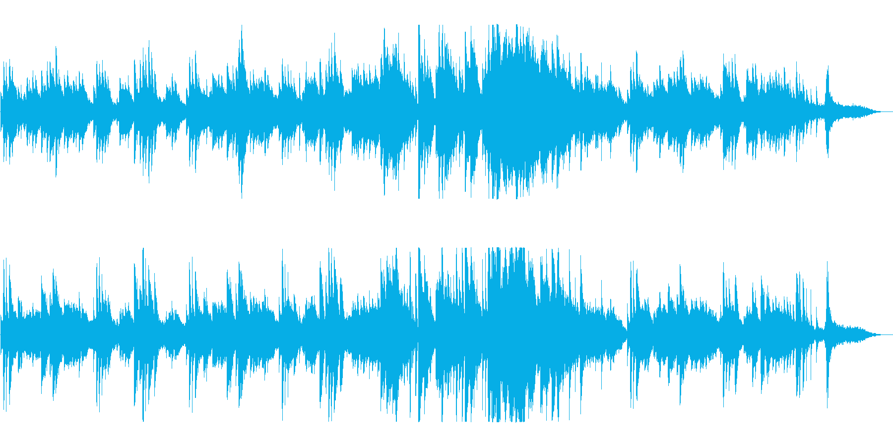 ピアノの音色が奏でる美しいバラードの再生済みの波形
