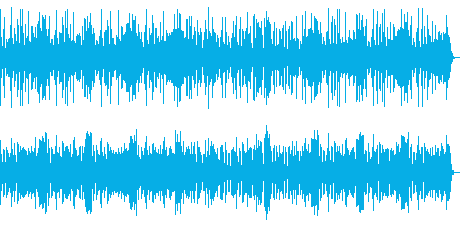 コミカルなハロウィンの曲の再生済みの波形