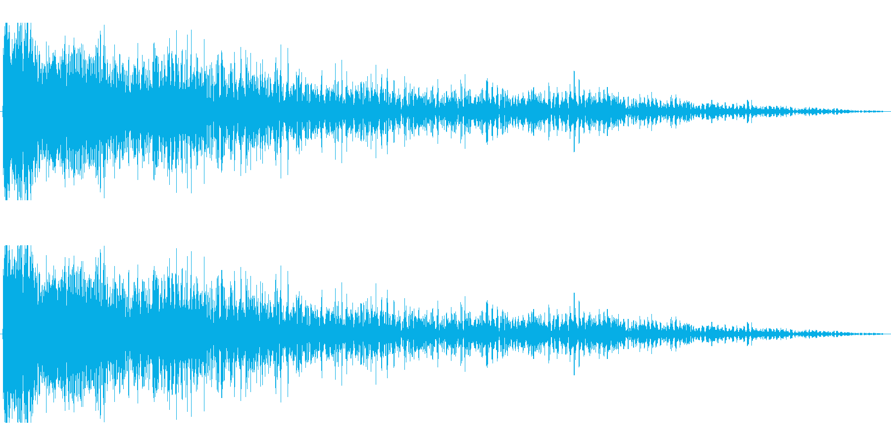 レーザービーム(ロケットエンジン風な音)の再生済みの波形
