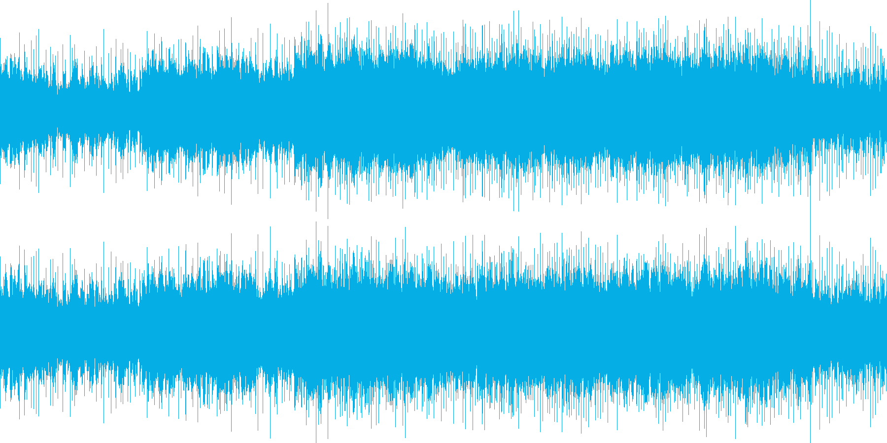 ハードロック調の戦闘曲風チューンの再生済みの波形