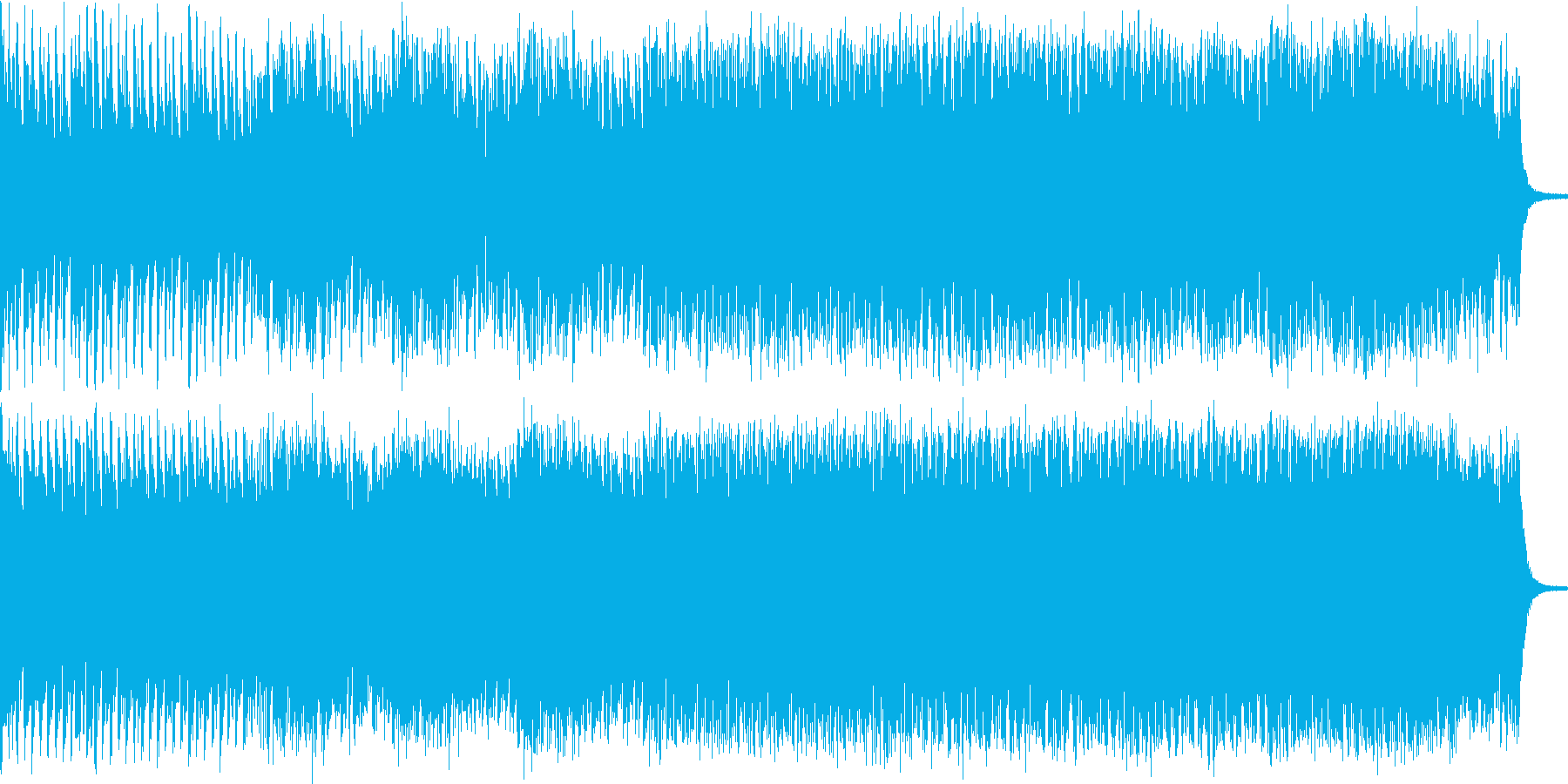 爽やかなエレクトロBGMの再生済みの波形